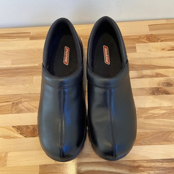 Dickies Womens Professional Black Leather Slip-On Clogs lightweight in 8.5 - Picture 5 of 15